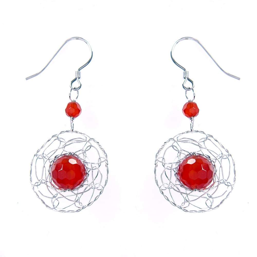 Soleil Du Sud Carnelian Silver Earrings Soleil Du Sud Carnelian Silver Earrings