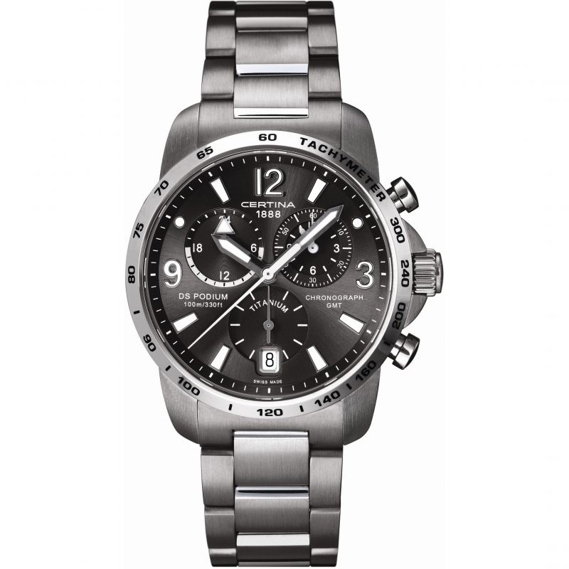 Mens Certina DS Podium GMT Titanium Chronograph Watch Mens Certina DS Podium GMT Titanium Chronograph Watch