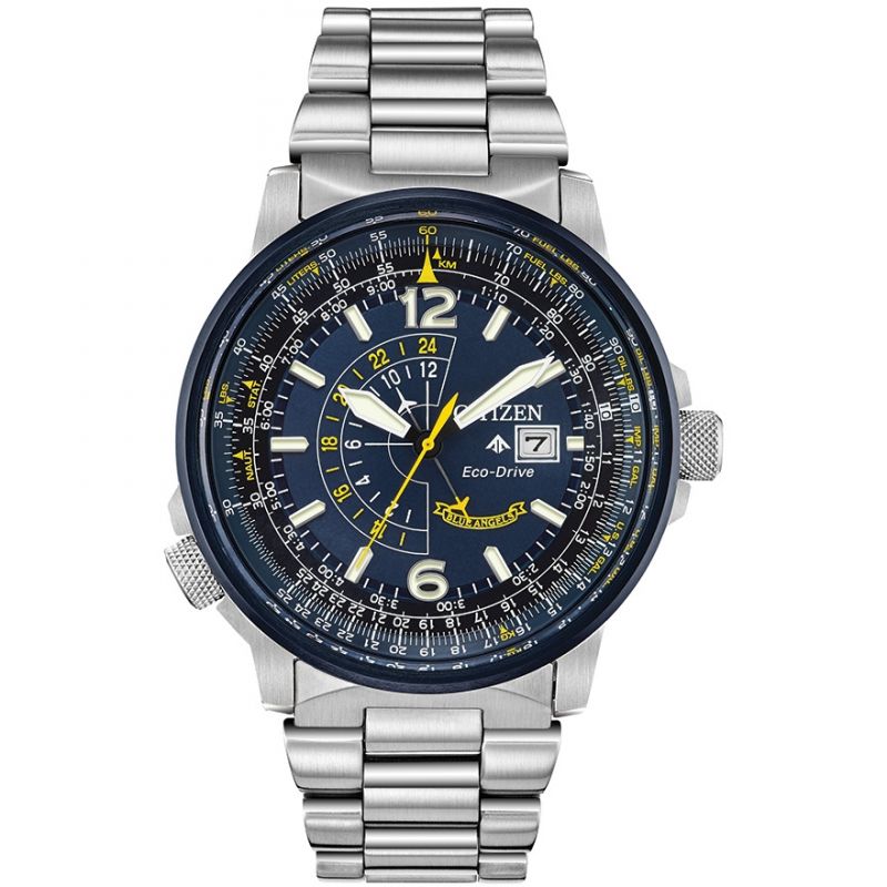 Mens Citizen Eco-drive Gents Blue Angels Bracelet Stainless Steel Watch Mens Citizen Eco-drive Gents Blue Angels Bracelet Stainless Steel Watch