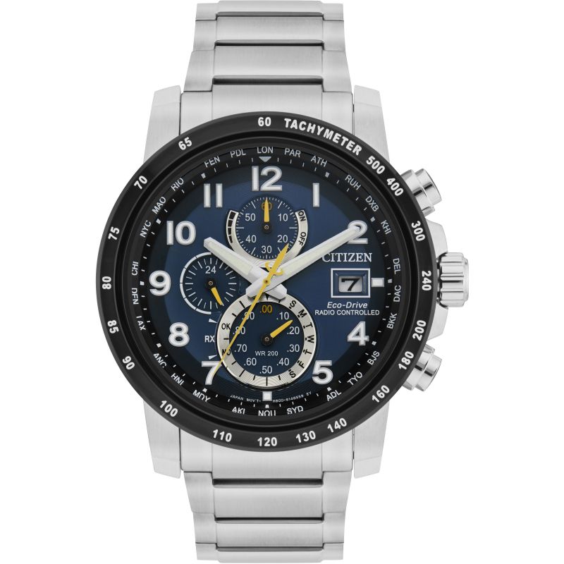 Mens Citizen Eco-drive H800 Sport Radio Controlled Chronograph Stainless Steel Watch Mens Citizen Eco-drive H800 Sport Radio Controlled Chronograph Stainless Steel Watch