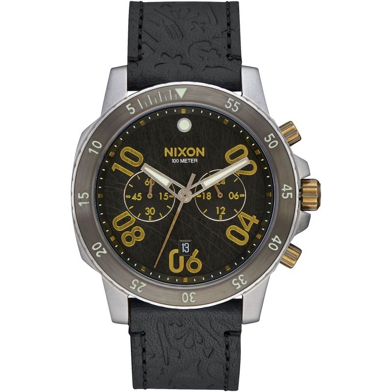 Mens Nixon The Ranger Chrono Leather Chronograph Watch Mens Nixon The Ranger Chrono Leather Chronograph Watch
