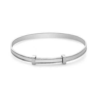 Argento Silver Dotted Childrens Bangle - Silver Argento Silver Dotted Childrens Bangle - Silver