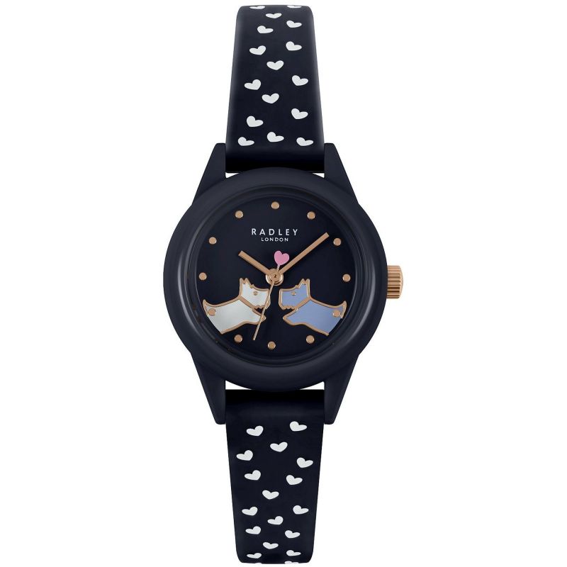 Ladies Radley Radley Ladies Ink Printed Silicone Heart Silver Plated Watch Watch Ladies Radley Radley Ladies Ink Printed Silicone Heart Silver Plated Watch Watch