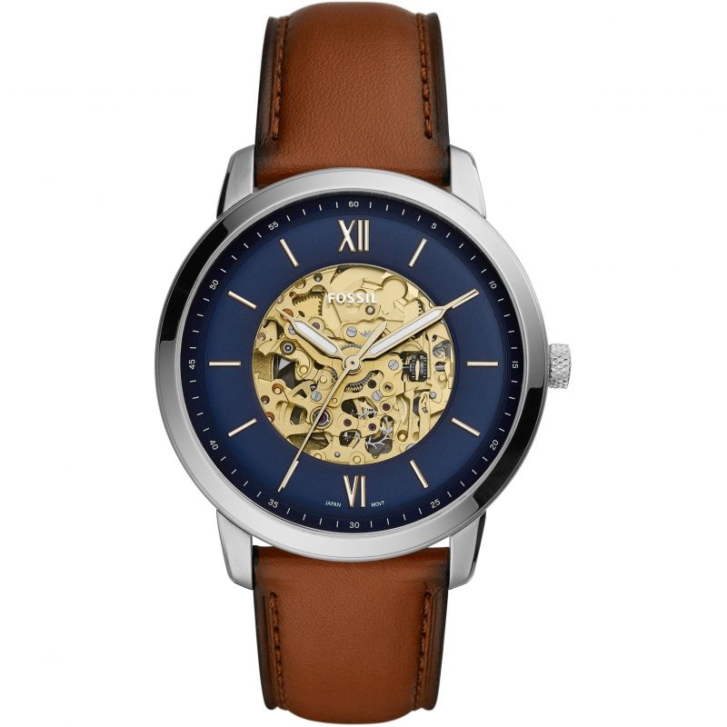 Mens Fossil Neutra Automatic Luggage Leather Watch Mens Fossil Neutra Automatic Luggage Leather Watch