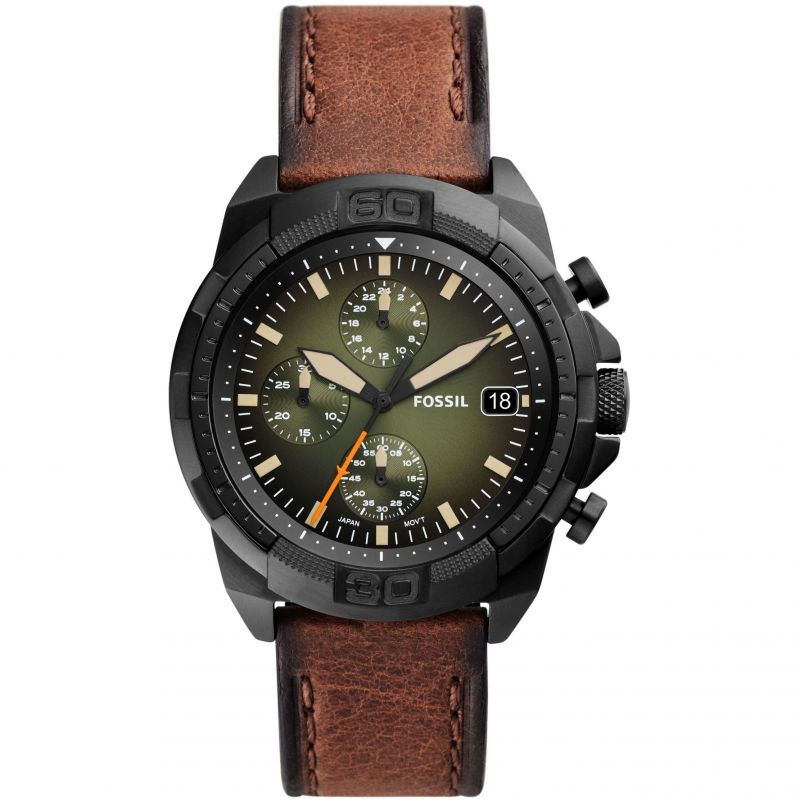 Mens Fossil Bronson Chronograph Luggage Eco Leather Watch Mens Fossil Bronson Chronograph Luggage Eco Leather Watch