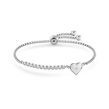 Nomination Milleluci Silver Heart Bracelet - 14-19cm Nomination Milleluci Silver Heart Bracelet - 14-19cm