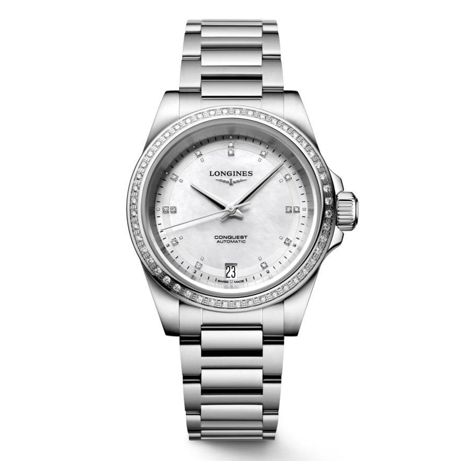 Longines Conquest Stainless Steel Diamond Automatic Ladies Watch Longines Conquest Stainless Steel Diamond Automatic Ladies Watch