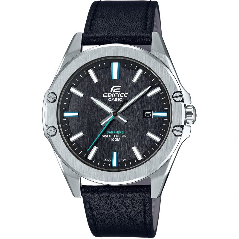 Mens Casio 'Edifice' Silver, Black and Navy Stainless Steel Quartz Watch Mens Casio 'Edifice' Silver, Black and Navy Stainless Steel Quartz Watch