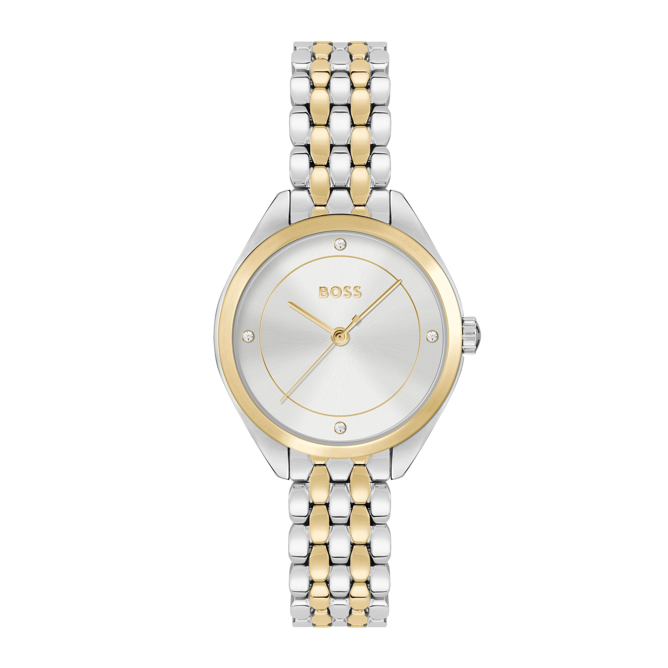 BOSS Mae Women's Gold Tone Stainless Steel Crystal Quartz Watch 1502724, Size 30mm BOSS Mae Women's Gold Tone Stainless Steel Crystal Quartz Watch 1502724, Size 30mm