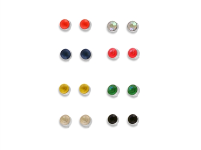 Big Metal London Silver Phoebe Set of 8 Stud Earrings - Silver Big Metal London Silver Phoebe Set of 8 Stud Earrings - Silver