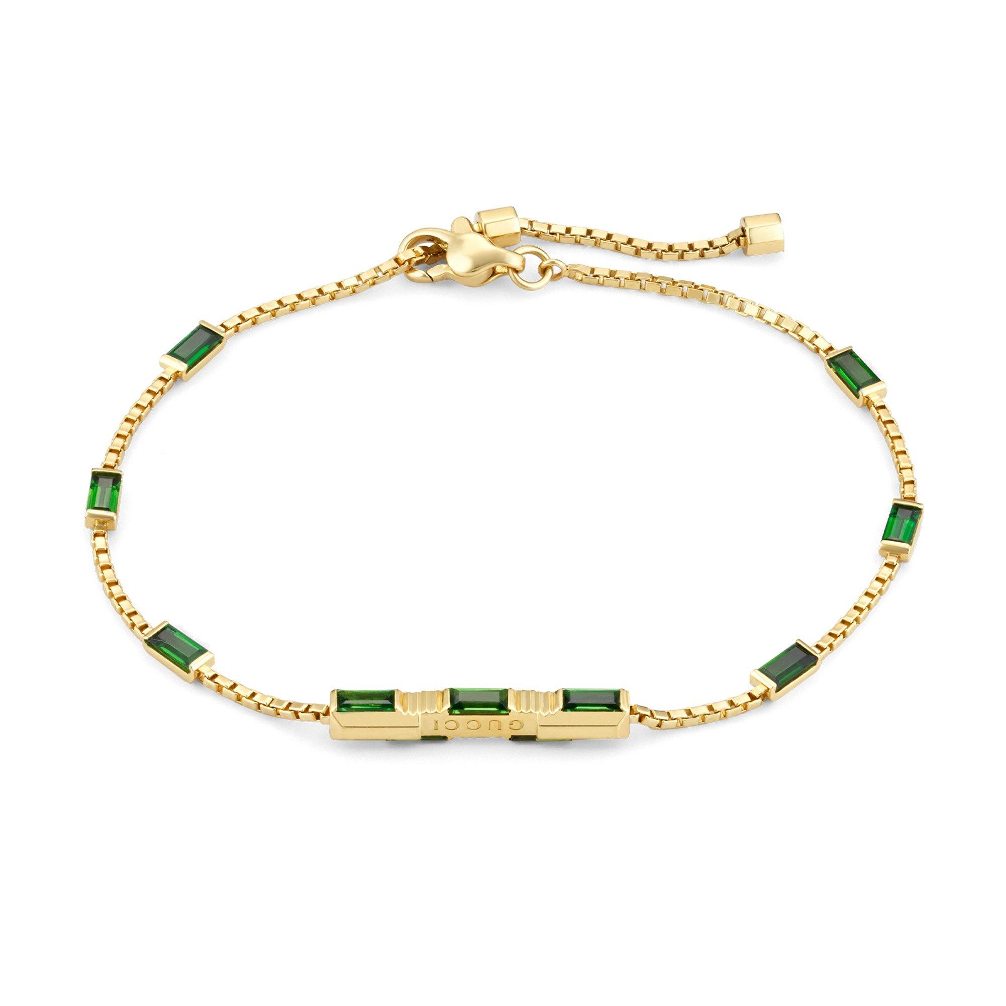 Gucci Link to Love Women's 18ct Yellow Gold Green Tourmaline Bracelet Gucci Link to Love Women's 18ct Yellow Gold Green Tourmaline Bracelet