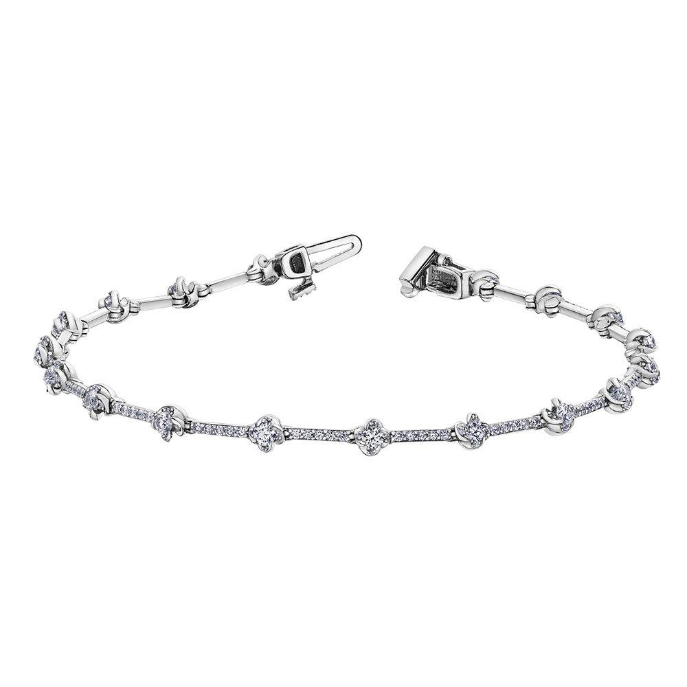 Maple Leaf Diamonds Women's Winds Embrace 18ct White Gold Diamond Bracelet Maple Leaf Diamonds Women's Winds Embrace 18ct White Gold Diamond Bracelet