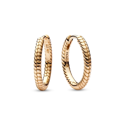 Pandora Moments Small Gold Hoop Earrings Pandora Moments Small Gold Hoop Earrings