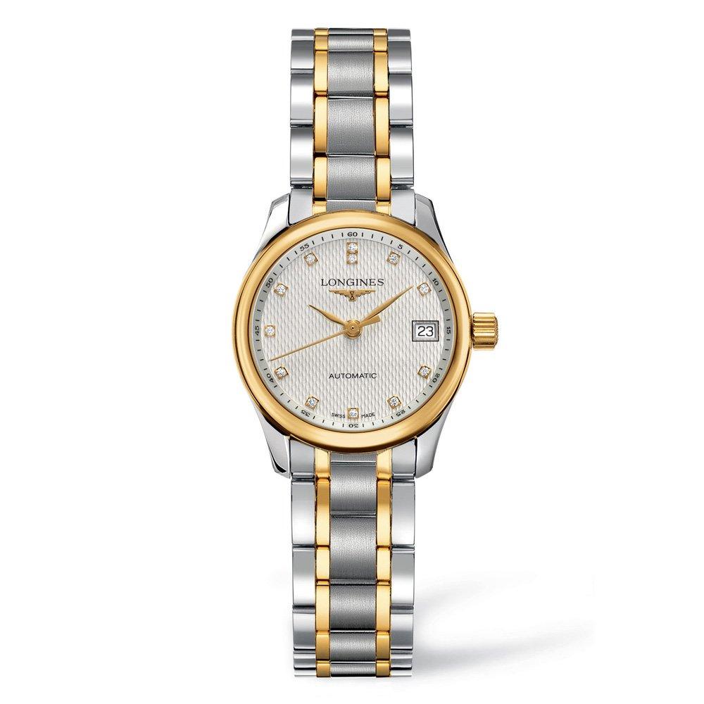 Longines Women's Master Collection 18ct Gold Plated and Stainless Steel Diamond Automatic Watch L21285777, Size 25mm Longines Women's Master Collection 18ct Gold Plated and Stainless Steel Diamond Automatic Watch L21285777, Size 25mm