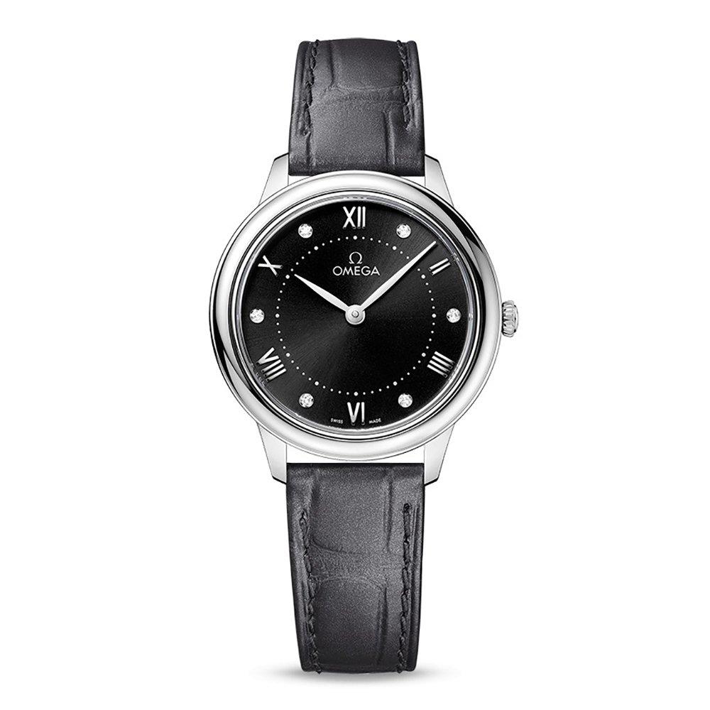 OMEGA Women's De Ville Prestige Diamond Grey Quartz Watch 434.13.30.60.51.001, Size 30mm OMEGA Women's De Ville Prestige Diamond Grey Quartz Watch 434.13.30.60.51.001, Size 30mm